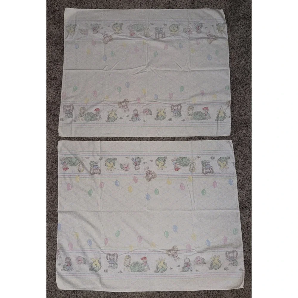 2 Cabbage Patch Kids 1983 Doll Blanket Baby Receiving Blanket 34